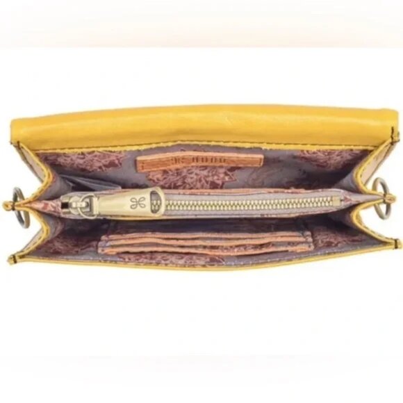HOBO Jetty Convertible Leather Shoulder Bag, Mustard Yellow/Sunflower NWT - Picture 5 of 5